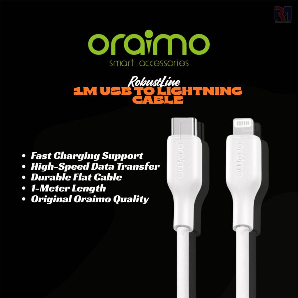 Oraimo Apple Lightning 1M Cable OCD-114L WHITE