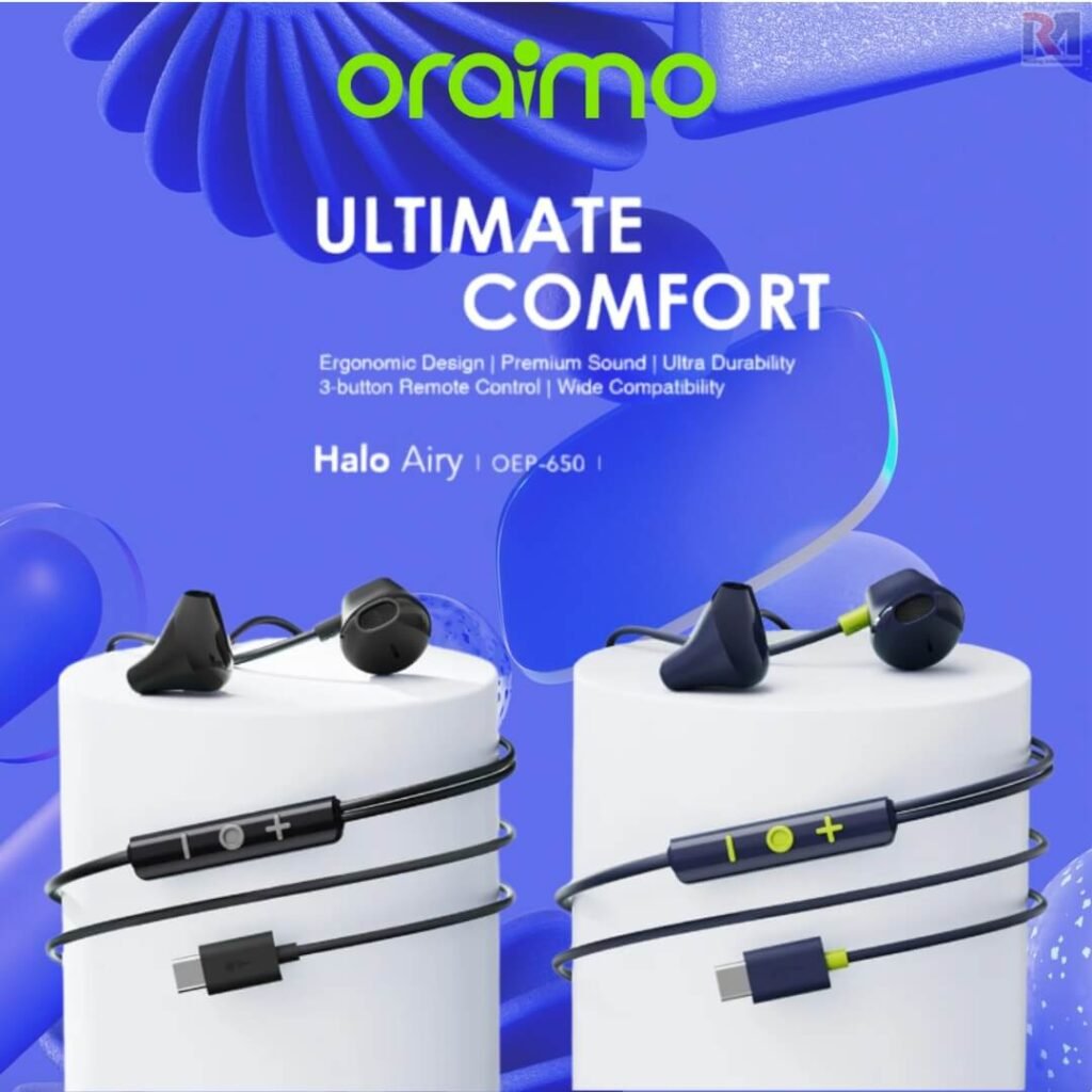 Oraimo Halo Airy Type-C Half In-ear Wired Headphones OEP-650