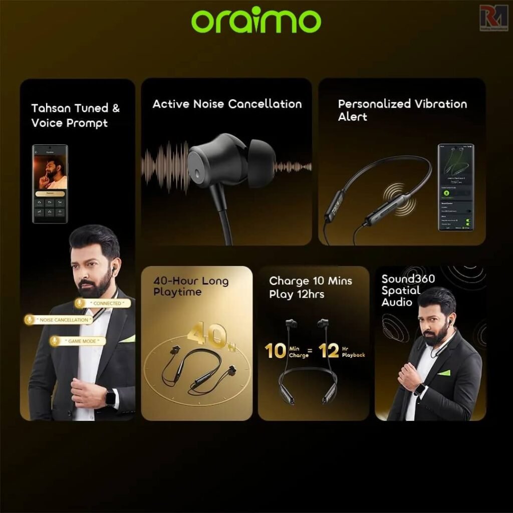 Oraimo Necklace 5 Noise Cancellation Wireless Neckband OEB-611