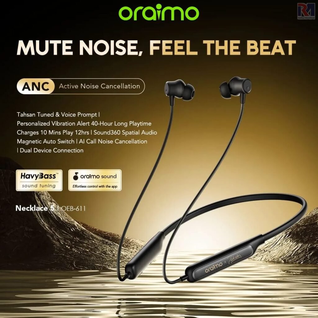 Oraimo Necklace 5 Noise Cancellation Wireless Neckband OEB-611