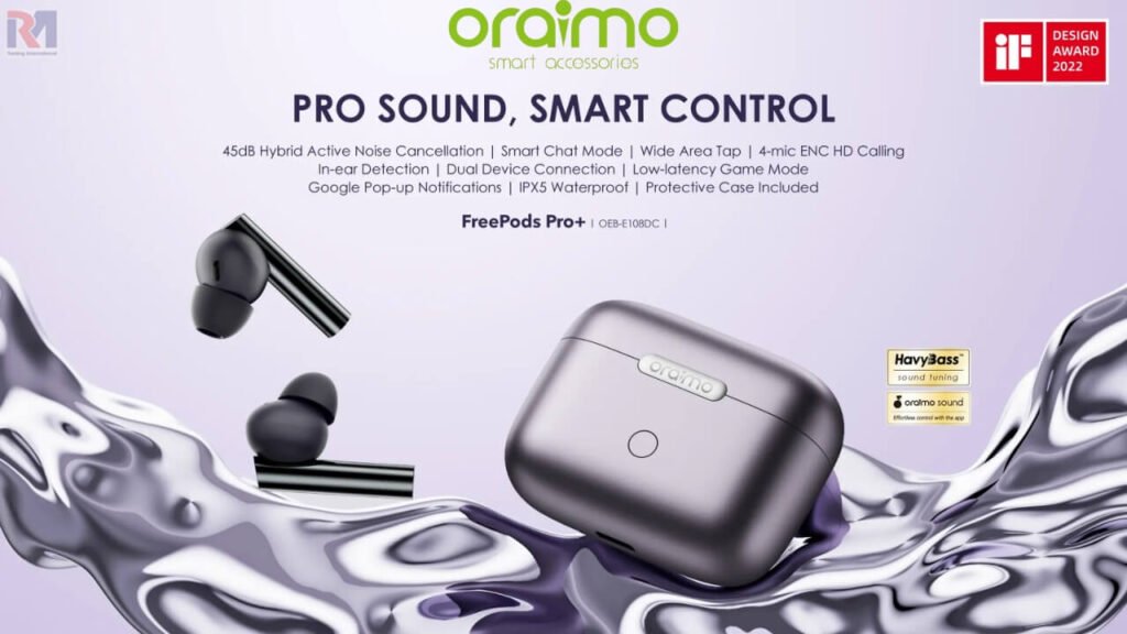 Oraimo OEB-E108DC FreePods Pro Plus Hybrid ANC True Wireless Earbuds