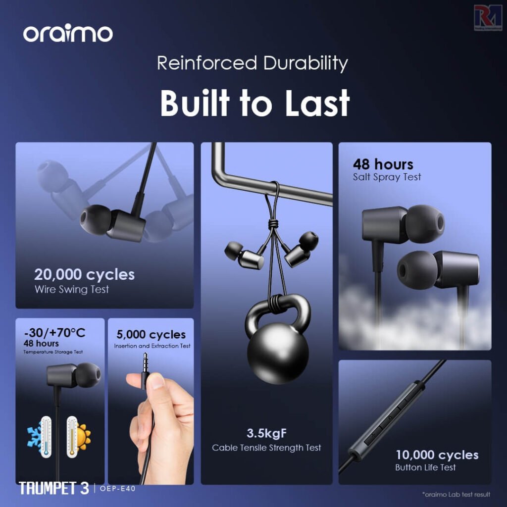 Oraimo Trumpet 3 HIFI Audio In-Ear Headphones OEP-E40
