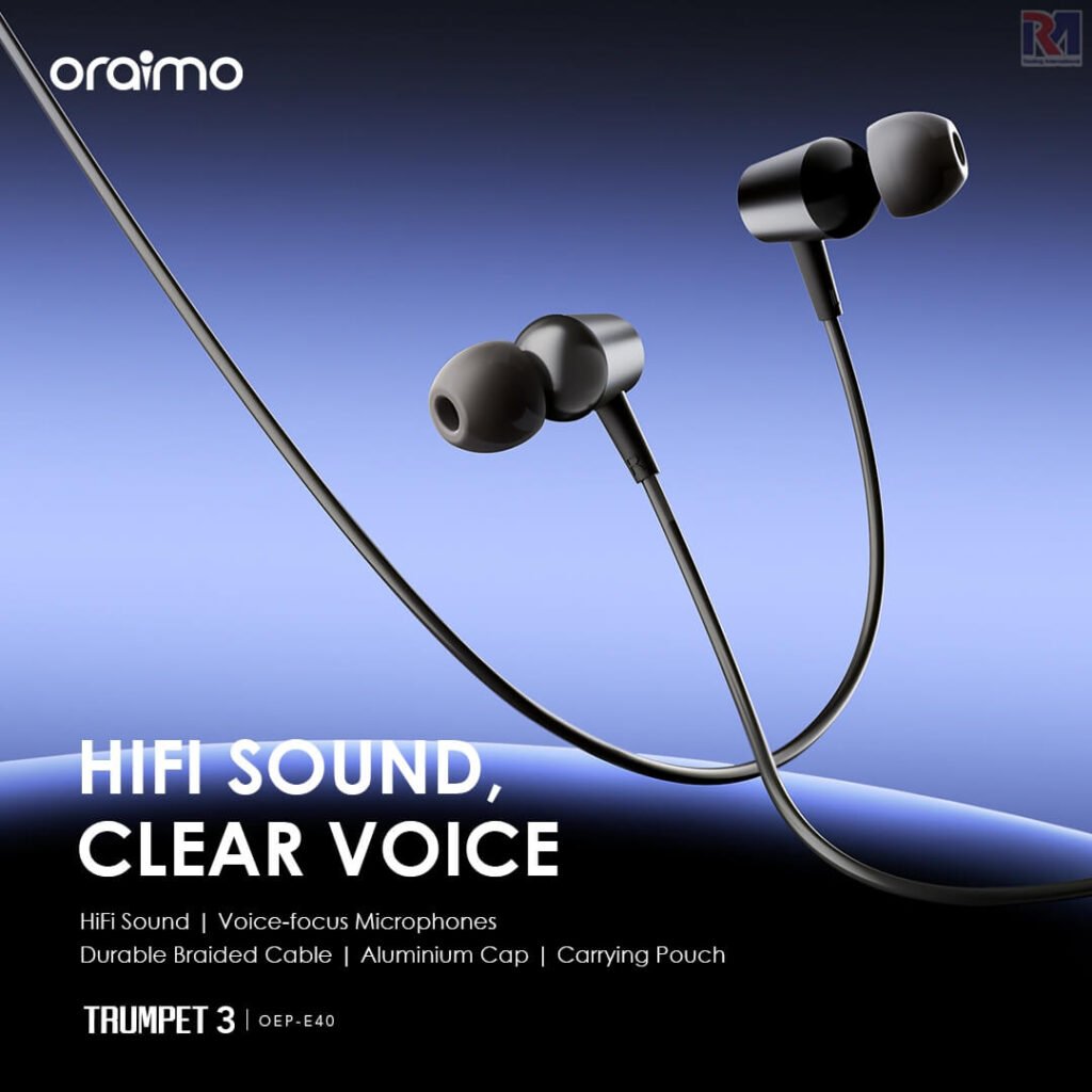 Oraimo Trumpet 3 HIFI Audio In-Ear Headphones OEP-E40