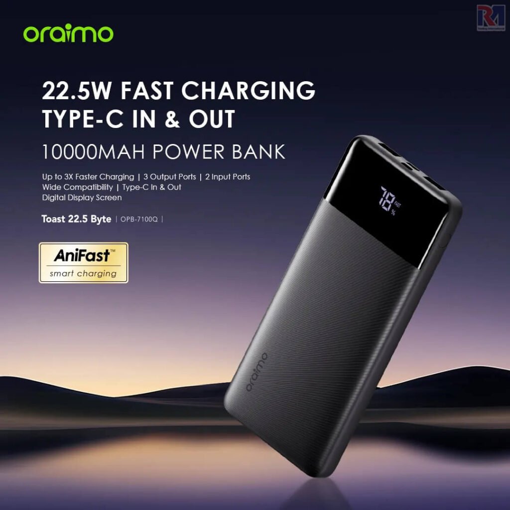 Oraimo OPB-7100Q Power Bank Toast 22.5 Byte 10000mAh 22.5W