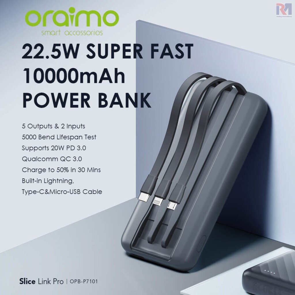 Oraimo OPB-P7101 Slice Link Pro 10000mAh 22.5W Power Bank