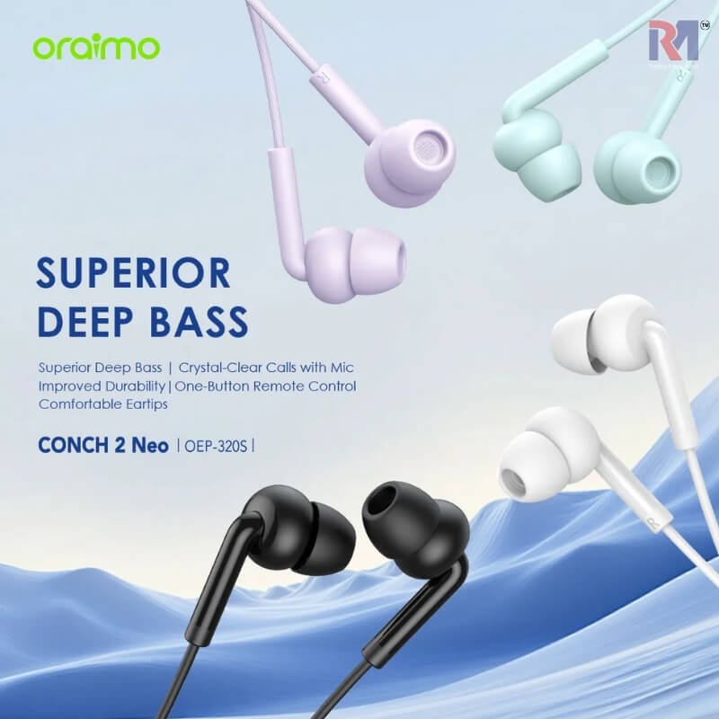 Oraimo Conch 2 Neo 3.5mm Wired Earphones (OEP-320S)