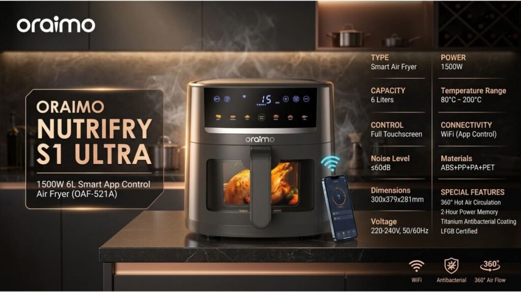 Oraimo NutriFry S1 Ultra Air Fryer Price in Bangladesh