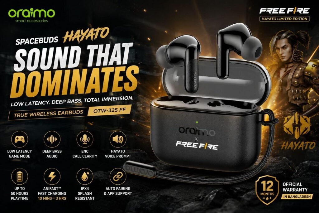 Oraimo SpaceBuds HAYATO True Wireless Earbuds Price in Bangladesh