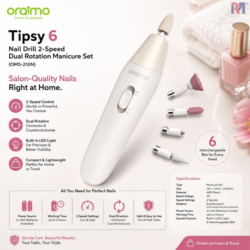 Oraimo Tipsy 6 Nail Drill Price in Bangladesh