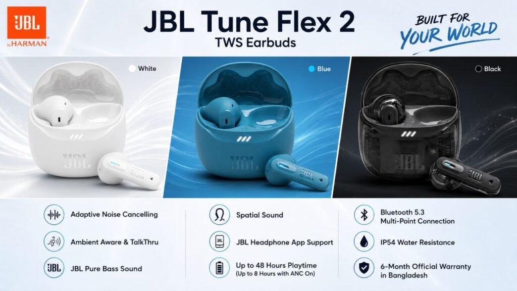JBL Tune Flex 2 Earbuds Price in Bangladesh