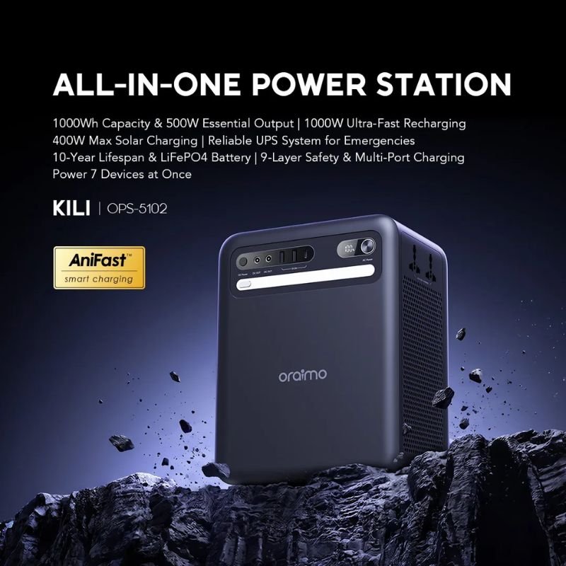 Oraimo PowerStation 2 1000Wh Reliable All-in-One PowerStation