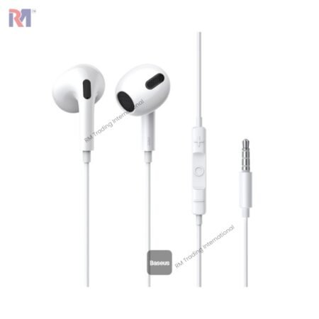 Baseus Encok H17 Lateral In-Ear Wired Earphone White